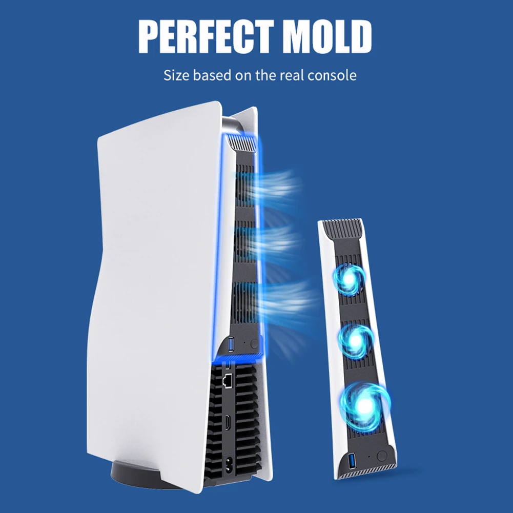 Cooling Fan Controller Gaming Accessories for PS5 Controller Game Console Cooler Vertical Brackets for Sony Play Station PS 5