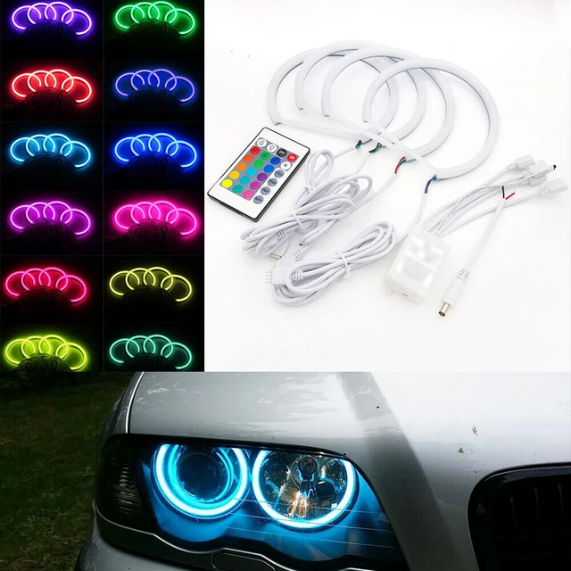 LED RGB Multi color Angel eyes For BMW E36, E46, E39, E38 in Angel Eyes -  buy best tuning parts in  store