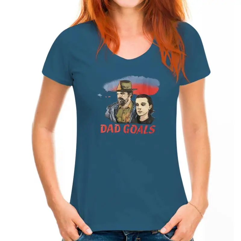 thumbnail image 1 of Camiseta para hombre del programa de televisión Stranger Tee Things Dad Goals Chief Hopper Eleven, 1 of 5