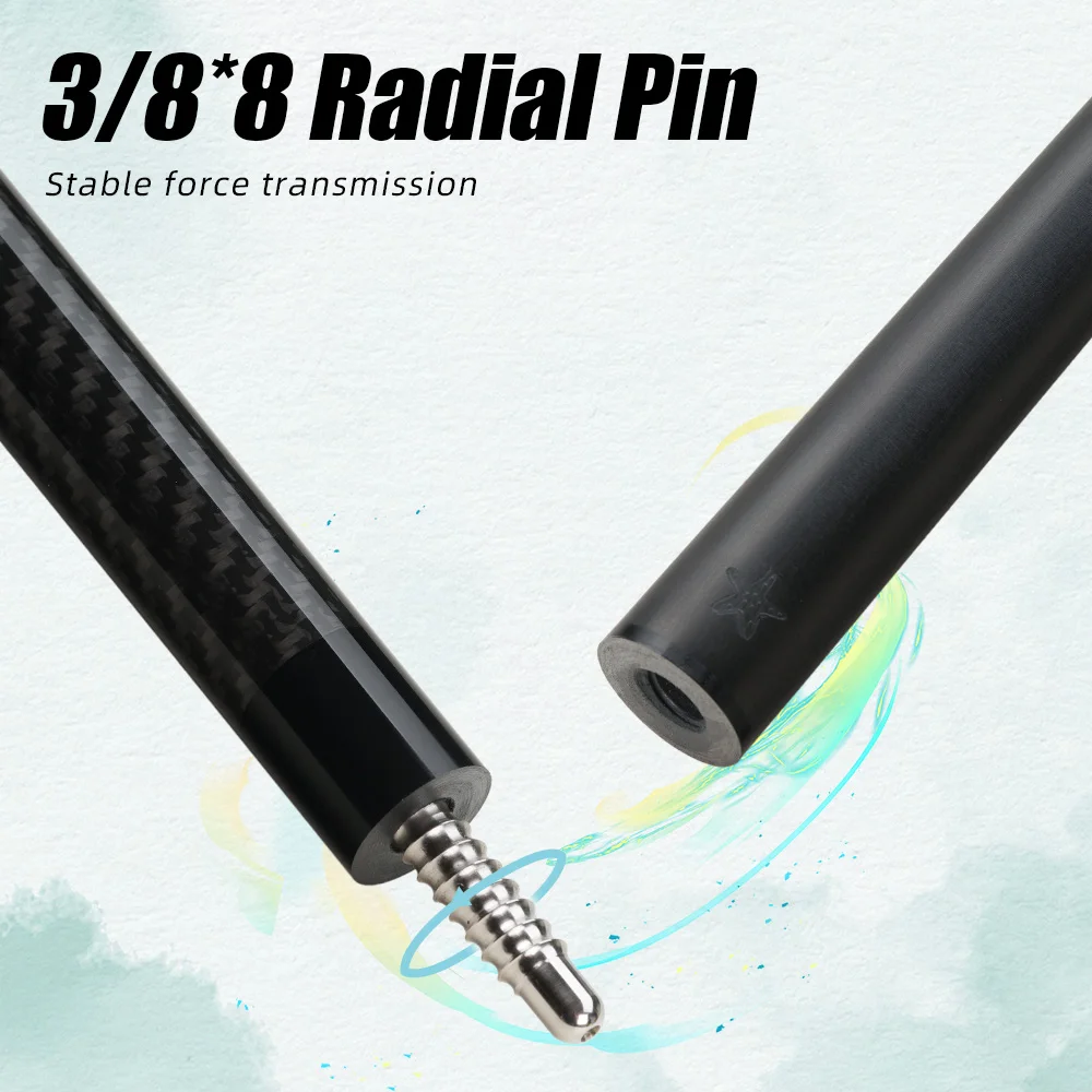 CRICAL CL-01 Pool Cue Billiard Cue, Carbon Fiber Black Tech Shaft, 3*8 Joint Pin Joint, Four Styles to Choose Pool Cue, 12.5mm