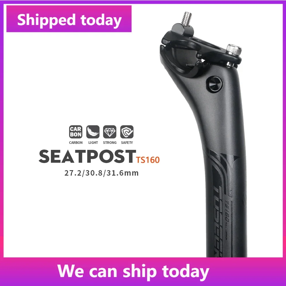 

TOSEEK Carbon Seatpost 27.2/30.8/31.6mm Matte Black MTB/Road Bike Seat Post Length 400mm Seat Tube Bicycle Parts
