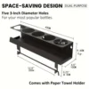 5Aerosol Spray Can/Paper Towel Holder,Paint Bottle Storage Rack,Steel Wall Mount Shelf,Tool Organizer for Garage,Craft Workspace 3
