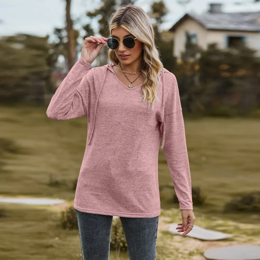 Woman Clothing Pink Blue Hoodie Sweatshirts Korean Popular Clothes Long Sleeve Women's Top Women Female Sweat-shirt Hooded Shirt