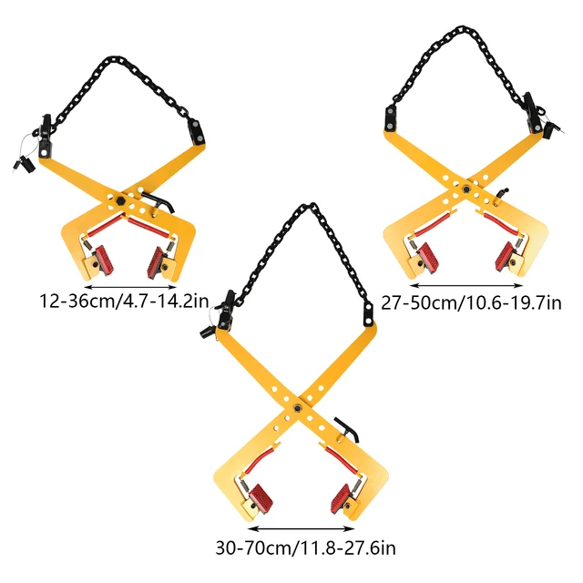 ECUTEE Alicates Forestales Para Espalda, Alicates De Carga, 1500 Kg, 630 Mm, 25 Pulgadas, Pinzas De Madera, Pinzas Para Troncos De árboles Con 4 Mandriles