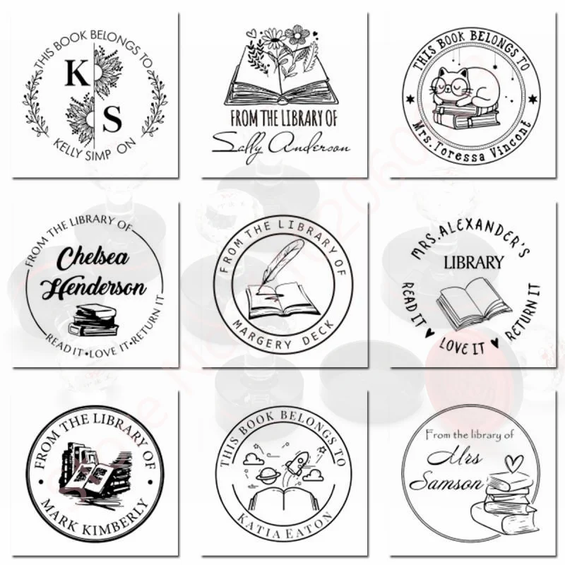 Personalized Book Embosser Your own Designs Ex Libris Custom Embosser Seal  Stamp Personalized Customized 4cm From the library of