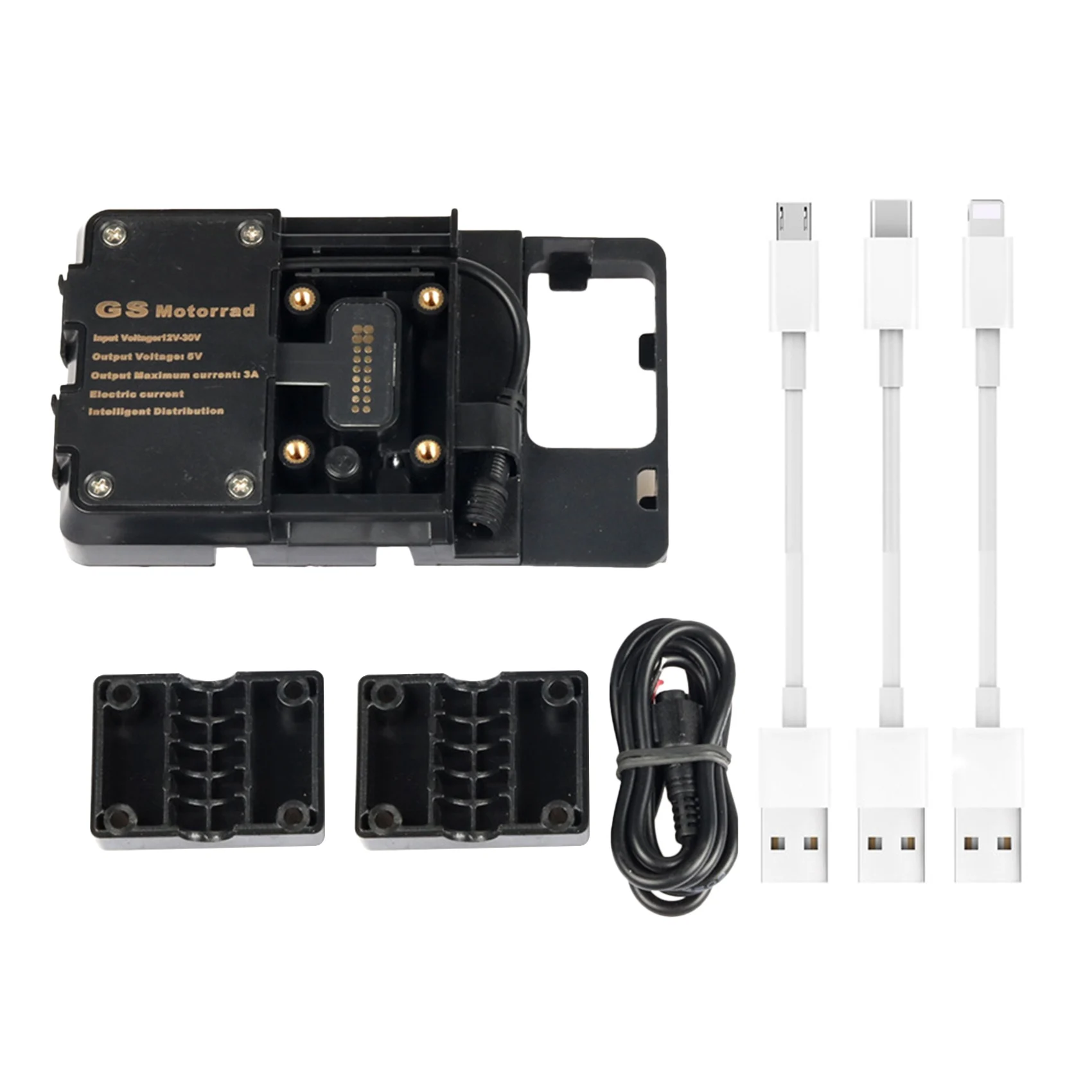 

Motorcycle Navigation Bracket ABS, Mobile Phone USB Charging Black Mount for -Bmw R1200Gs Adv