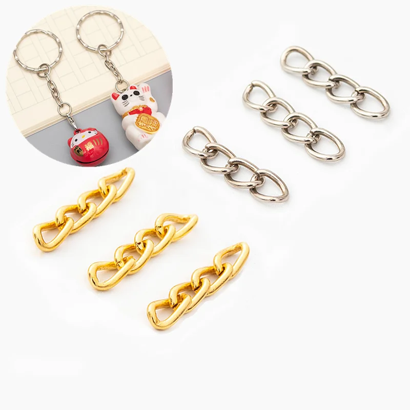 50/100 stücke 20mm Gold Metall Kette Stecker Für Schlüsselbund Anhänger Ketten Hängen Zubehör Diy Schmuck, Die Entdeckungen Großhandel – Detail 1