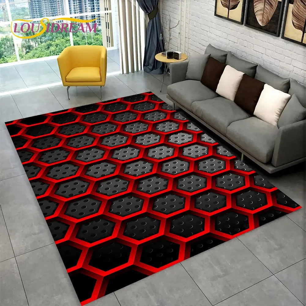 3D Geometric Illusion Rug 4