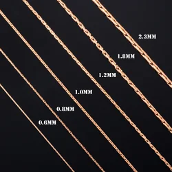 Rose Gold Stainless Steel Necklace - Multi - Style Chain Jewelry Accessory (1.8mm)