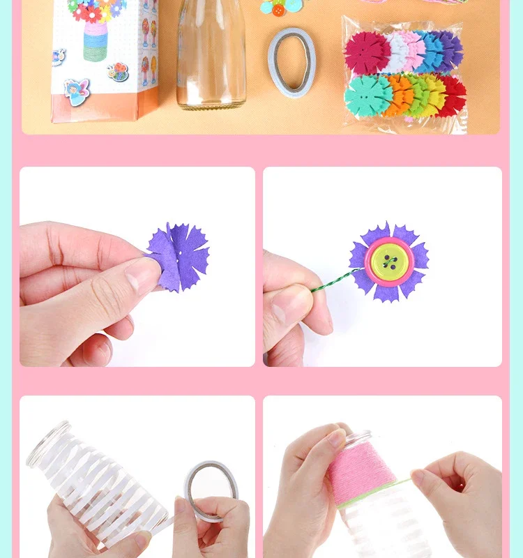 Picture of the parts of the flower kit bouquet