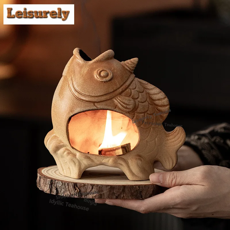 Antique-style Small Fish Incense Holder Mist Smoking Steamers Incense Burners Meditation Censer Tableware Supplies Decoration