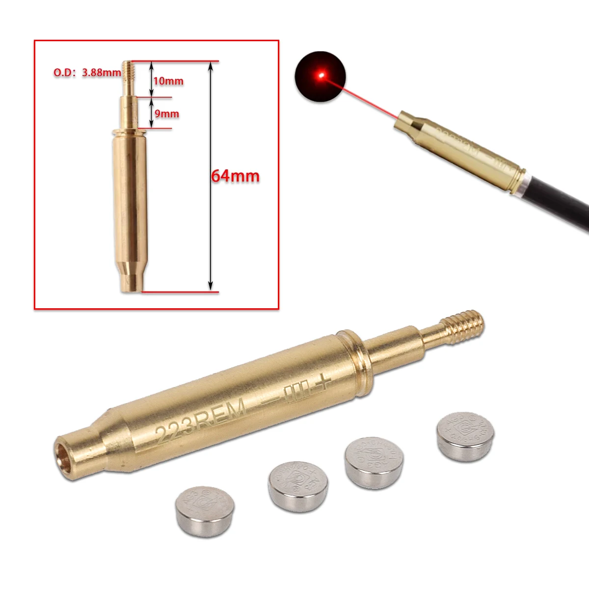 

Tactical Brass Arrow Head Crossbow .223 REM Red Dot Laser Sight For Archery Arrow Aiming Tool Hunting Accessories