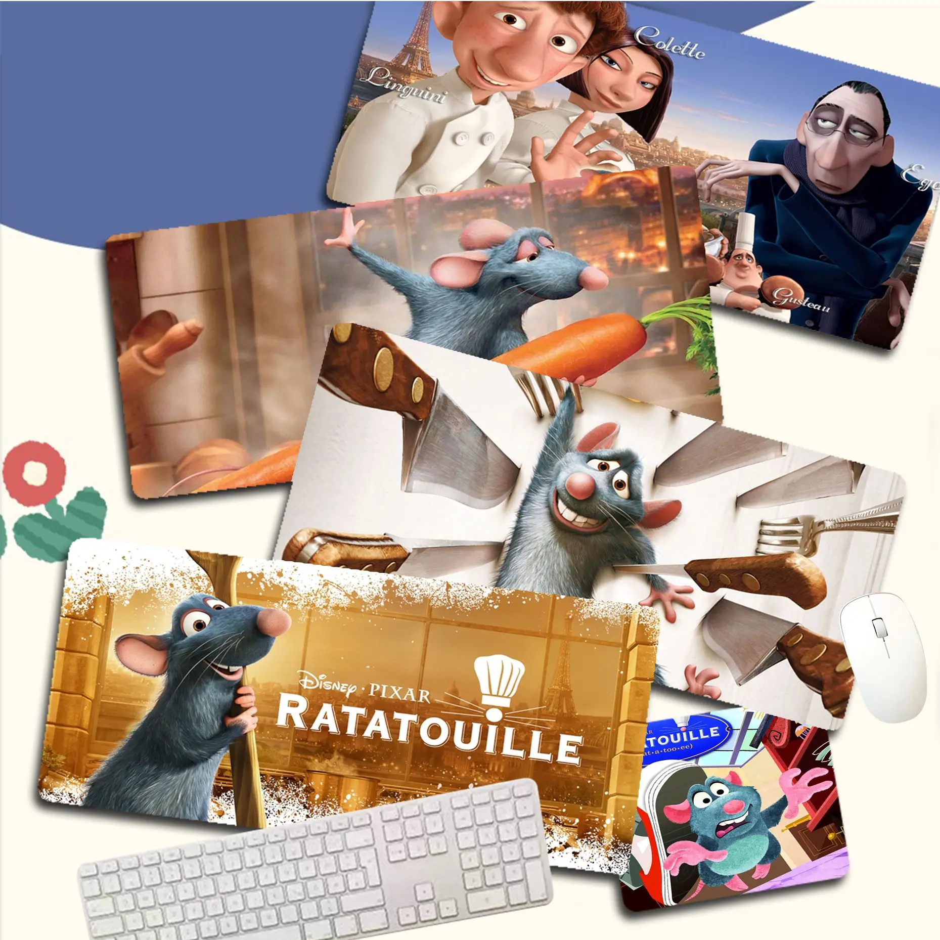 

Disney Ratatouille Mousepad Funny Beautiful Anime Mouse pad Mat Size for Kawaii Desk Teen Girls for Bedroom
