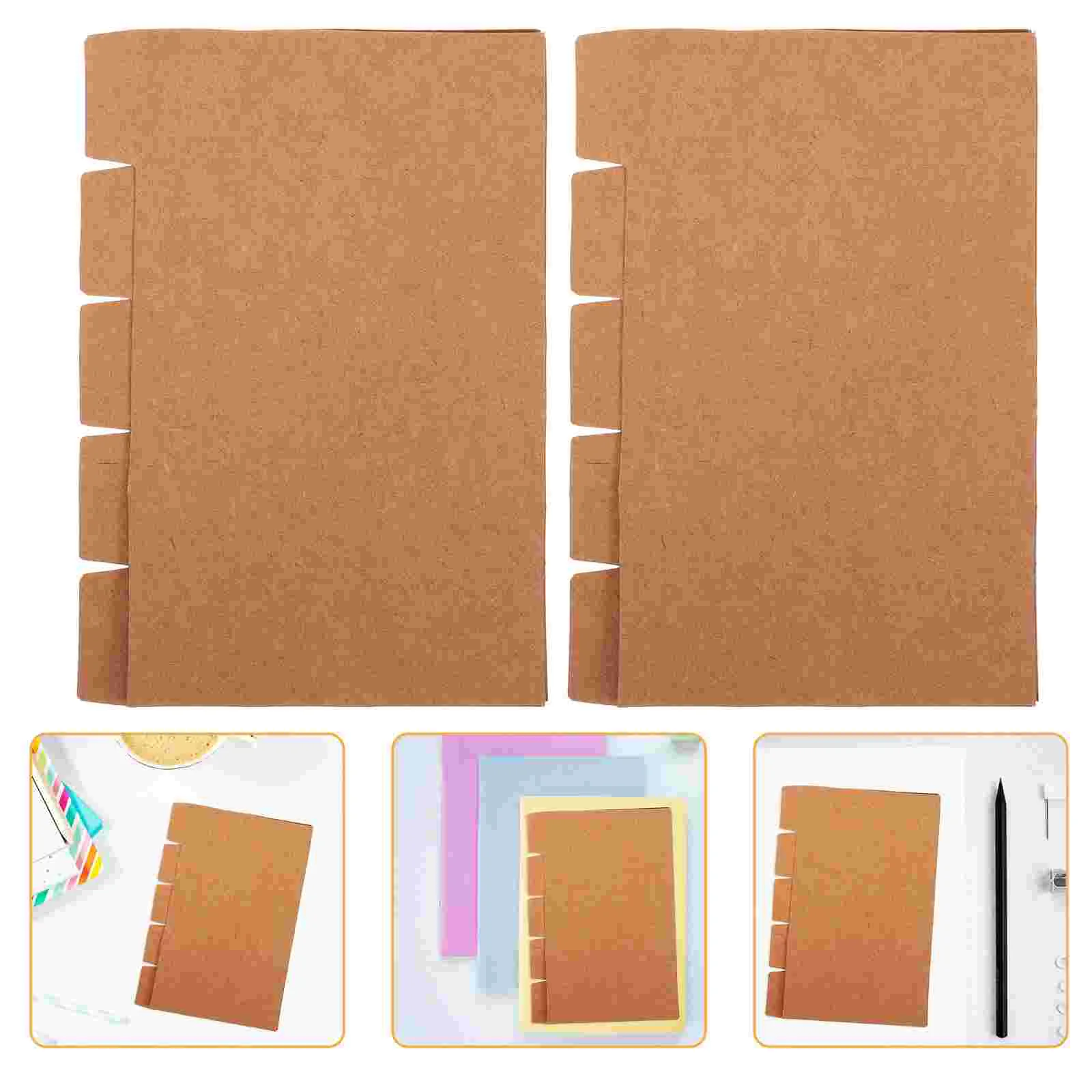 

Kraft Paper Dividers 3 X 5Inch Index Divider Brown Paper Binder Dividers Tabbed Note Cards