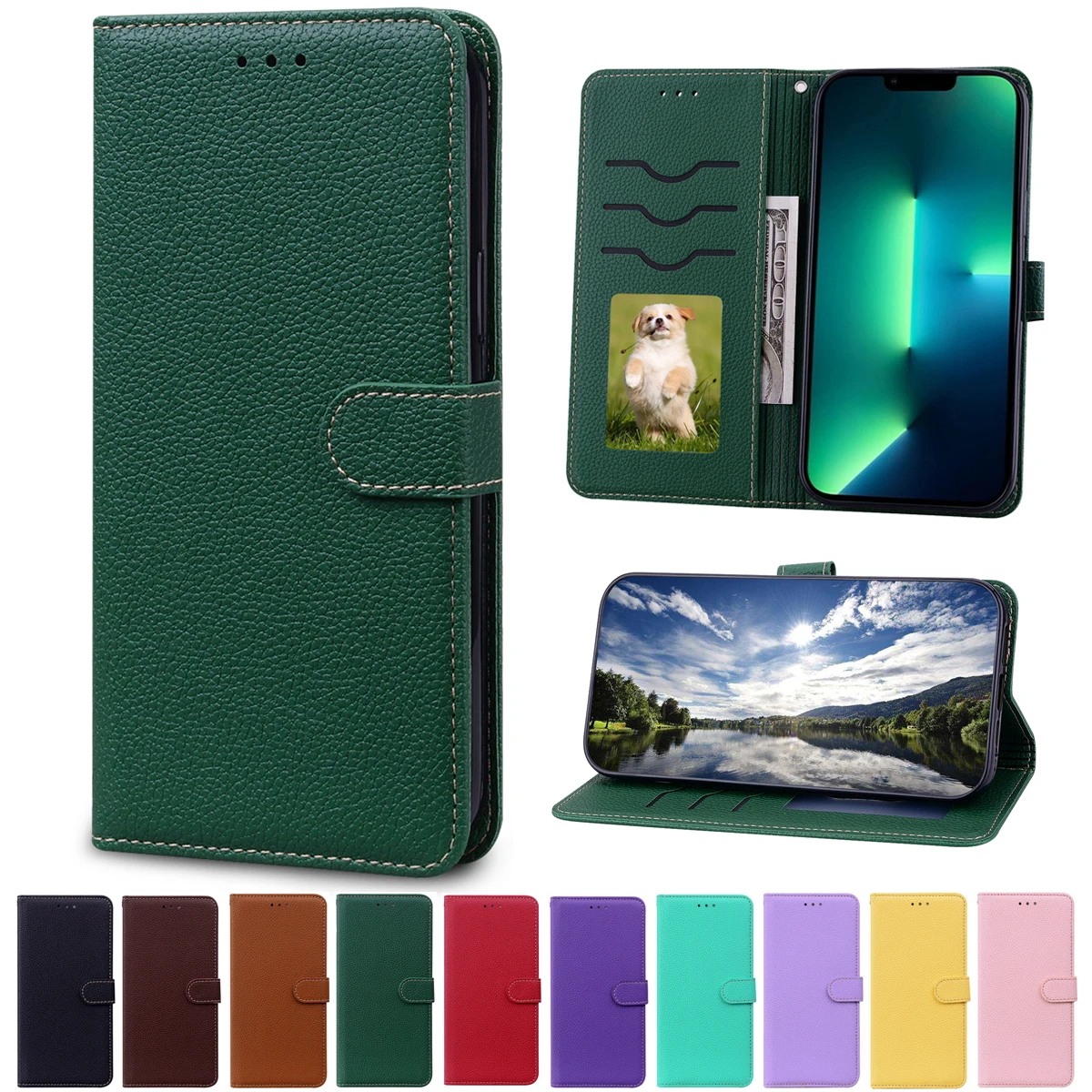 

Litchi Leather Case for Samsung Galaxy S22 Pro S22 Ultra M01 M31 M31S M23 5G M21 M51 M13 M30S M52 M33 M12 M31 M53 Flip Cover