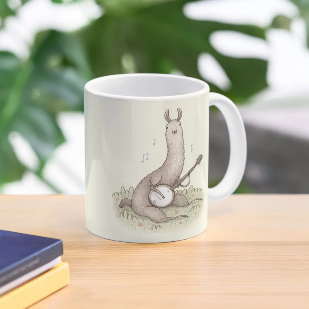 

Banjo Llama Coffee Mug Tourist Mixer Thermal Cups Mug