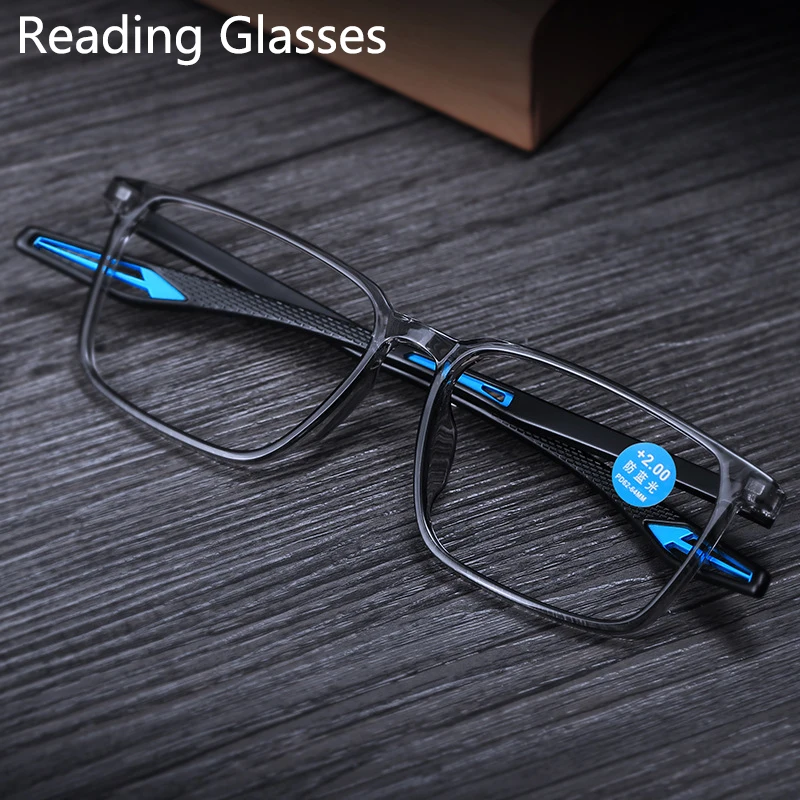 

Man Large Size Reading Glasses Anti Blue Light Blocking Ultra light TR90 Eyewear Computer Glasses Optical Hyperopia Spectacle