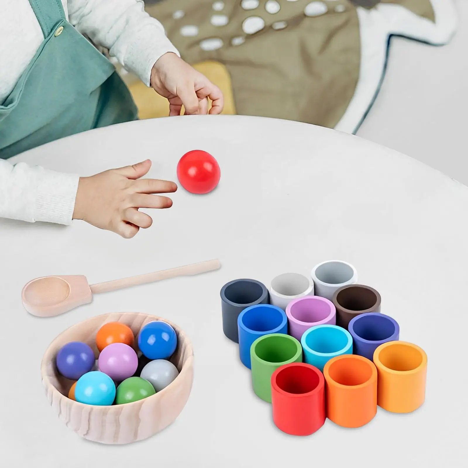 

Balls in Cup Montessori Toy Learning Toy Early Education Toys Sorting Game