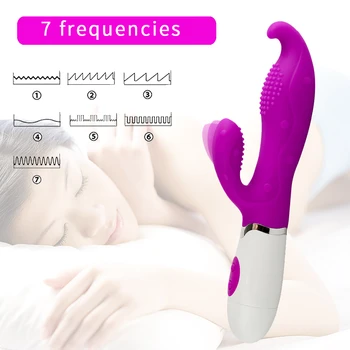 Silicone Dildo Vibrator for Women Vagina Massage G Spot Rabbit Vibrator Anal Pussy Stimulator Sexo Toys for Adult Women Sex Shop 2