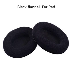Premium Headphone Earmuff and Headband Protective Cover Set (Black flannel 2Pcs)