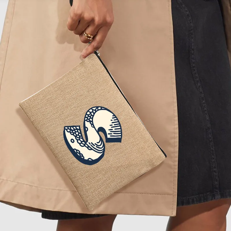 

Индивидуальная Праздничная льняная косметичка для женщин, конверт, элегантный клатч из льна для туалетных принадлежностей, дорожный Органайзер