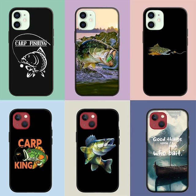 Trout Carp Fly Fishing Fish Rod Cover Phone Casing for iPhone 14 13 12 Mini  11 Pro X XR XS Max 6 7 8 6S Plus + SE Soft Case - AliExpress