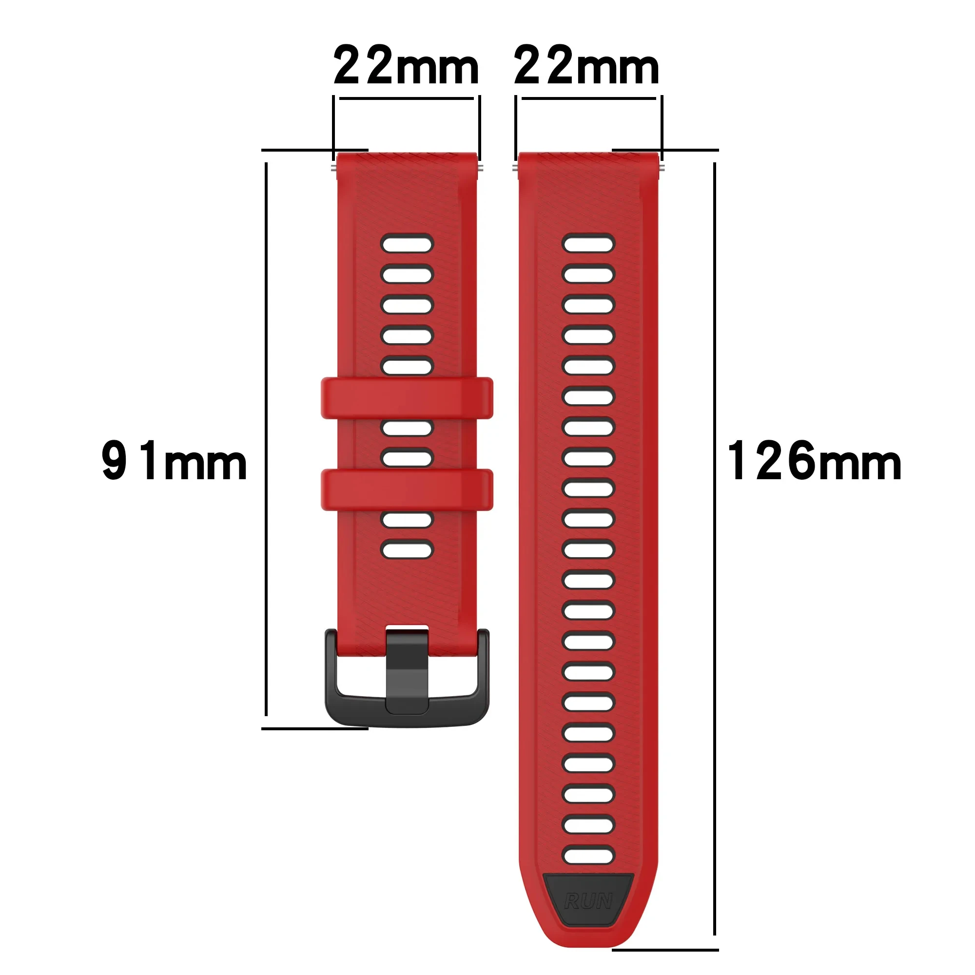Premium Silicone Replacement Bands - 22mm Strap