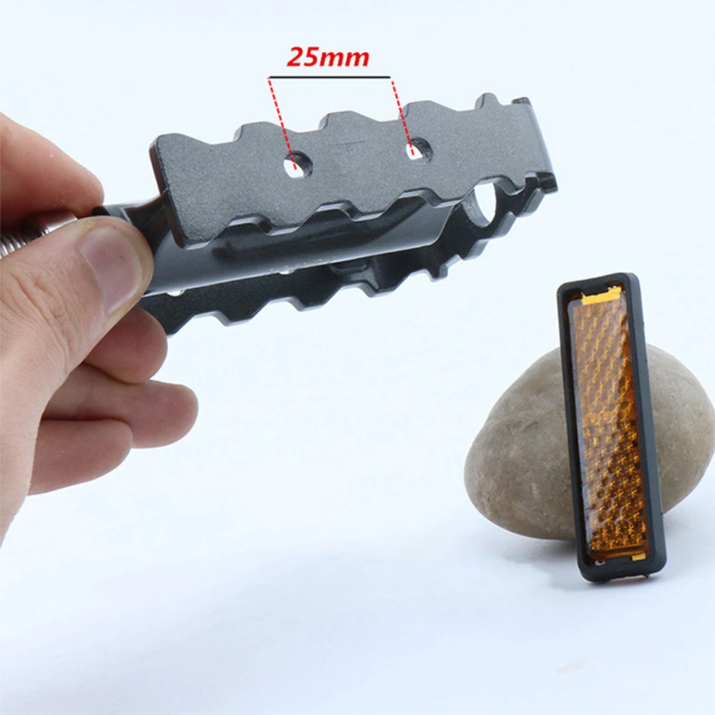 

4Pcs Bicycle Pedal Reflector Press On Bike Cycling At Night Warning Reflect Light For Most Foot Pedals With Mounting Holes