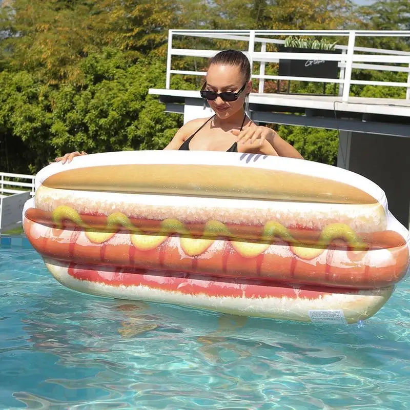 

Надувная плавающая трубка Hotdog для хот-догов, бассейн, надувной рай для загара, гигантская плавающая игрушка для пляжа, искусственная кожа, реквизит и развлекательная гостиная