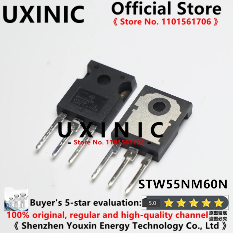 

UXINIC, новинка 100% года, импортный оригинальный STW55NM60N W55NM60N, искусственный канал, МОП-транзистор 55 А, 600 В