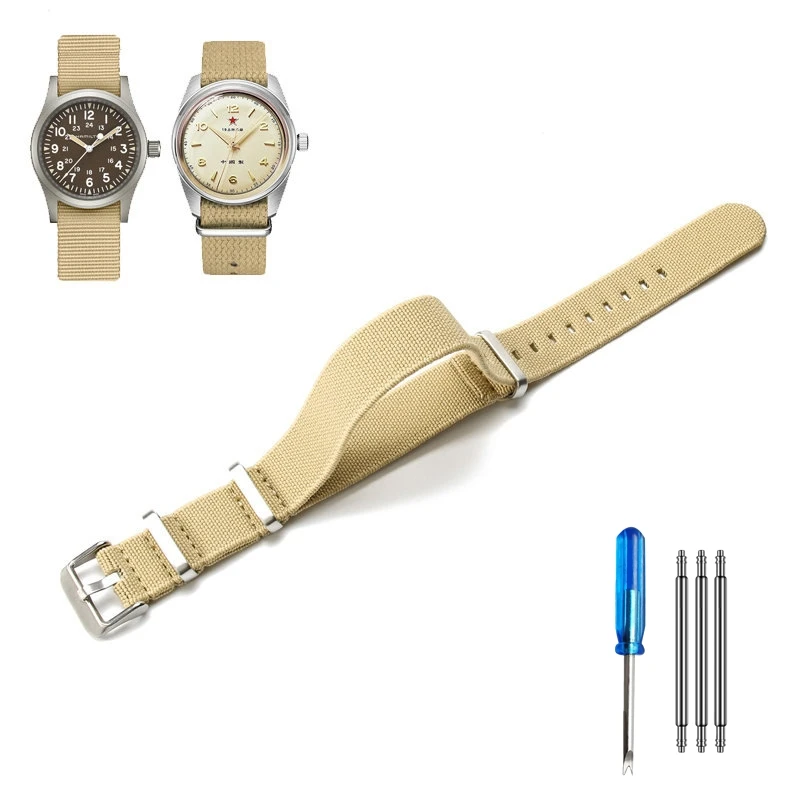 Elastic Nylon NATO Watch Strap - Multi-Size Diving Universal Bracelet