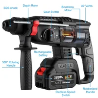 Brushless Electric Hammer Drill Multifunction Cordless Handheld Efficient Rechargeable Rotary Power Tool For Makita 18V Battery 2