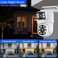 ICsee 8MP Dual Lens Dome PTZ Camera WIFI+POE IP Rj45 Network Security Monitoring 360° Tracking Home Outdoor Built-In Microphone 6