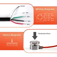 Popular Chinese 25mm Inline Load Cell Miniature Compression and Tension Load Cell for Impact Force Measurement Weighing Sensor - Image 3