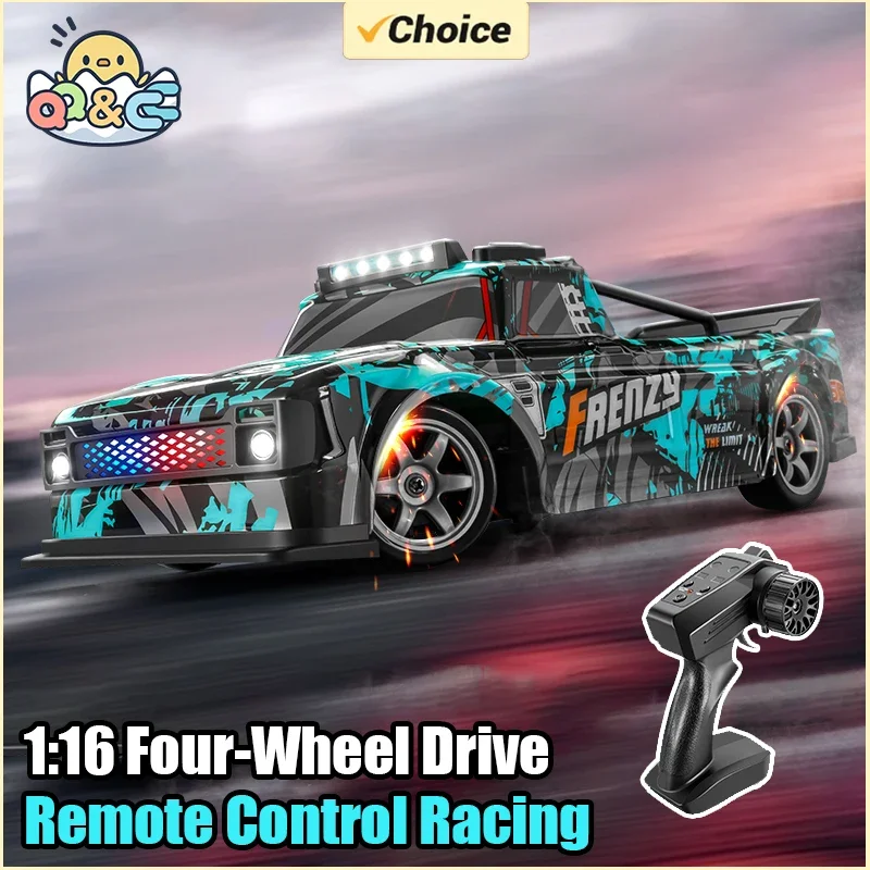Electric RC Drift Car with Four Wheel Drive and Crash Resistant Body