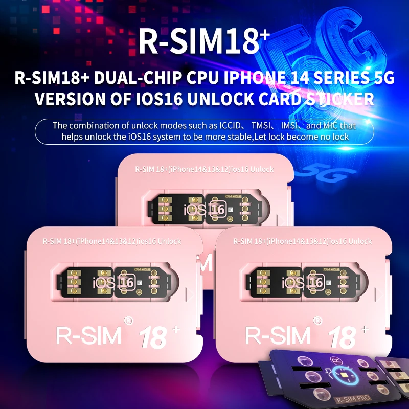 Artudatech R-Sim 18 + Nano Unlock Rsim Card Adatta Per Iphone 14 Plus 13 12 Pro Max 11 X Ios 16