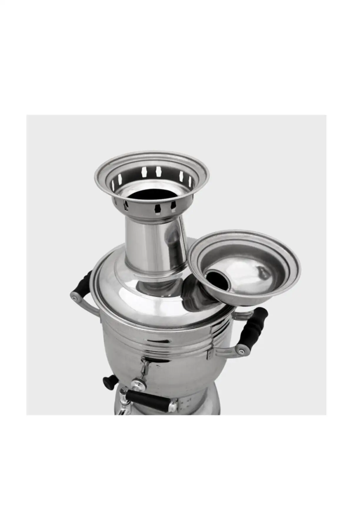 4 liter Chrome Coal Samovar Tea Set For Picnic