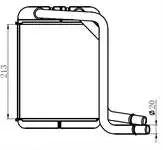 

KVW016026 for heater radiator TRANSPORTER T5 03- (213 × 26)