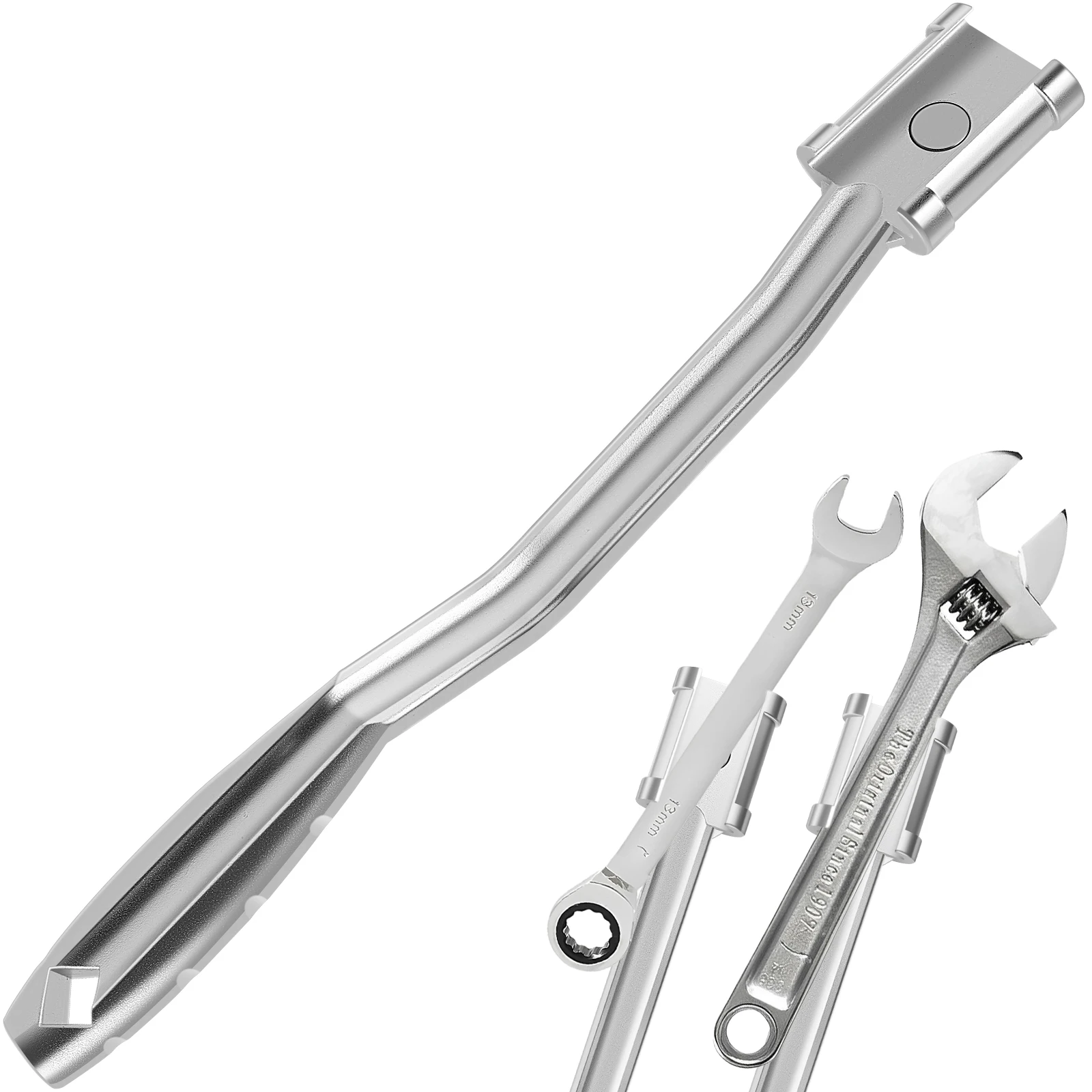 

Wrench Extender Bar High Carbon Steel Wrench Torque Amplifier Tool with 1/2inch Square Hole 13.5inch Magnetic Metal Extra