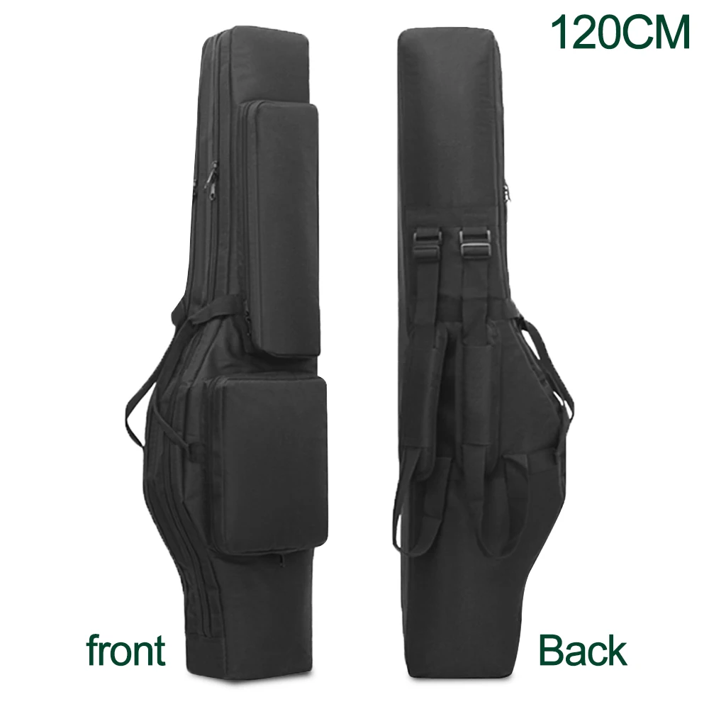 48" Double Layers Rifle Gun Bag Tactical Hunting Shooting Carry Case