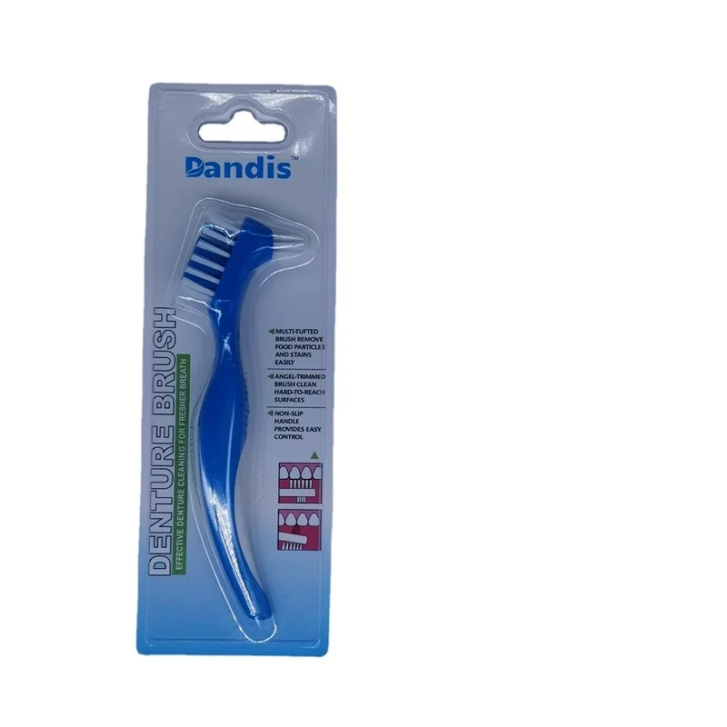 Denture Brush Denture Toothbrush Hard/Soft Double Bristle for False Teeth Brush Superb Total Cleaning
