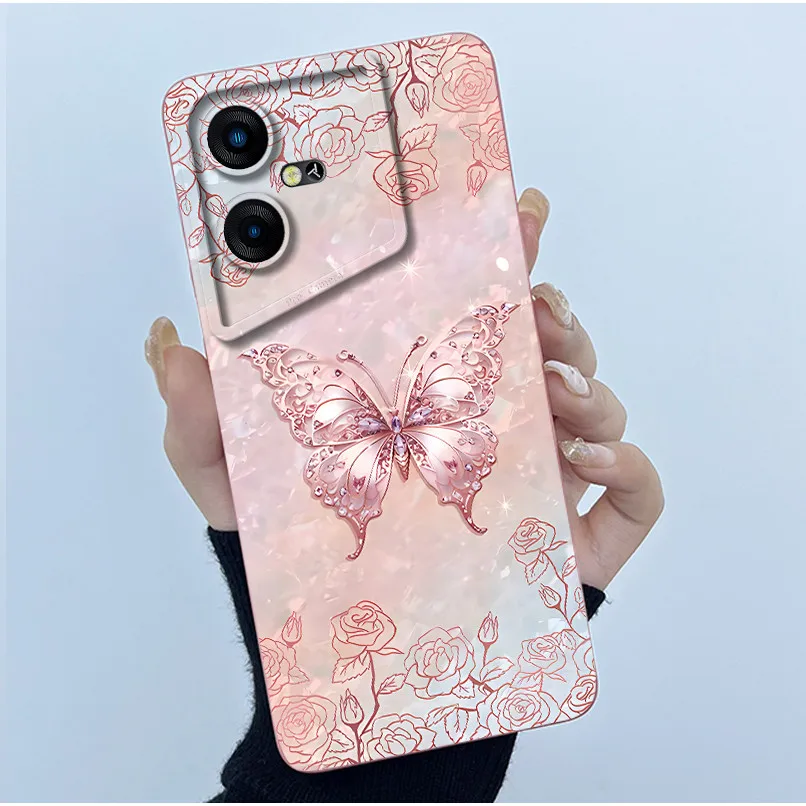 Floral Oil Painting Soft Silicone Phone Case - Fashion Simplicity Design