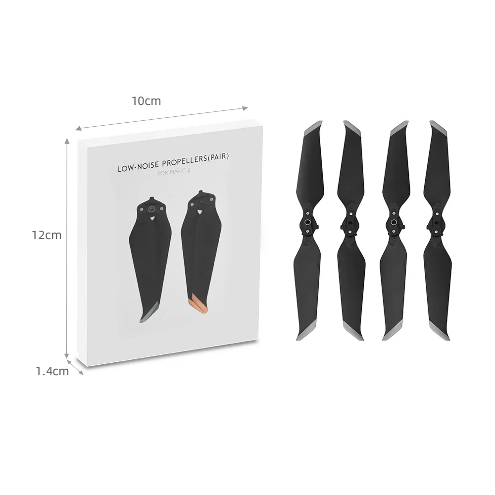 Drone Propeller Drone Propellers Drone Propeller Blades Propeller Replacement Parts Propeller for DJI Mavic 2 Pro Zoom 8743 Low-Noise Props Quick-Release Blade 8743 Noise Reduction Fan Drone Parts Screw Accessory