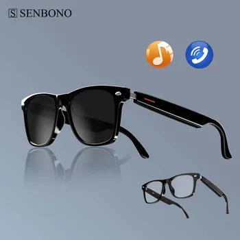 SENBONO E13 Smart Glasses:Blue Light Filtering Polarized Sunglass Lenses  Audio Built-in Mic & Speakers Touch & Voice Assistant 1