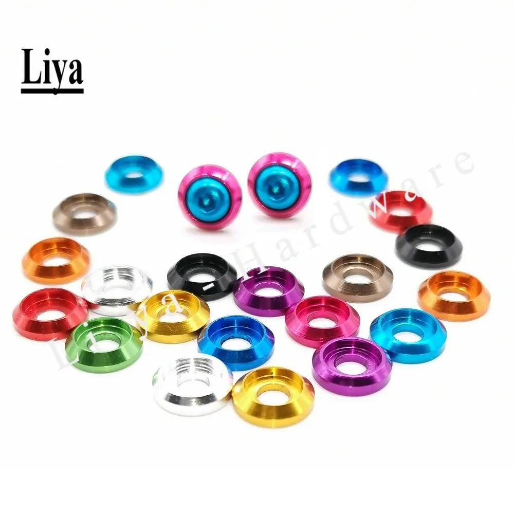 10pcs Aluminum Cup Head Washers for Button Head ISO7380 Screw