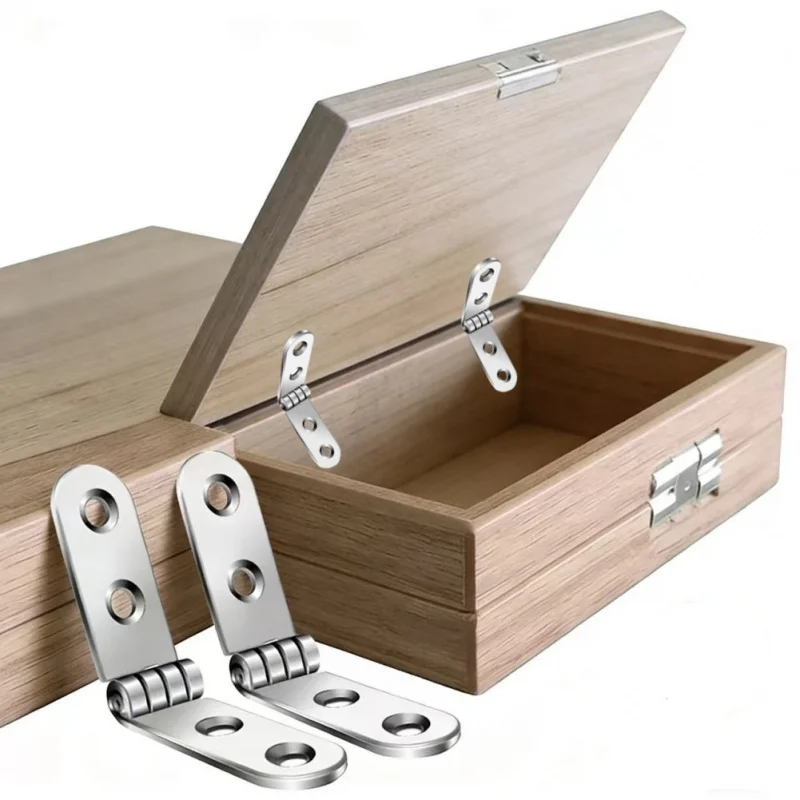Foldable 180-Degree Flip Top Hinge Set for Furniture and Cabinetry