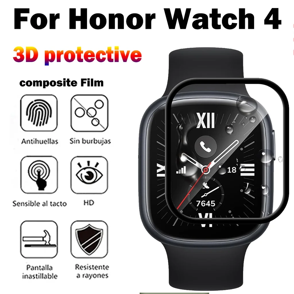 

Изогнутая Защитная пленка для экрана смарт-часов Honor Watch 4 3D HD устойчивая к царапинам Защитная пленка