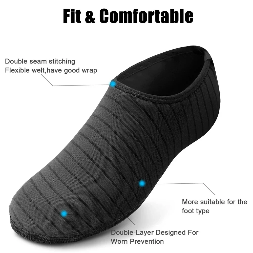 Zapatos de agua para hombre y mujer, calcetines de secado rápido para playa, piscina, Yoga, Surf, natación, deporte acuático, 1 par