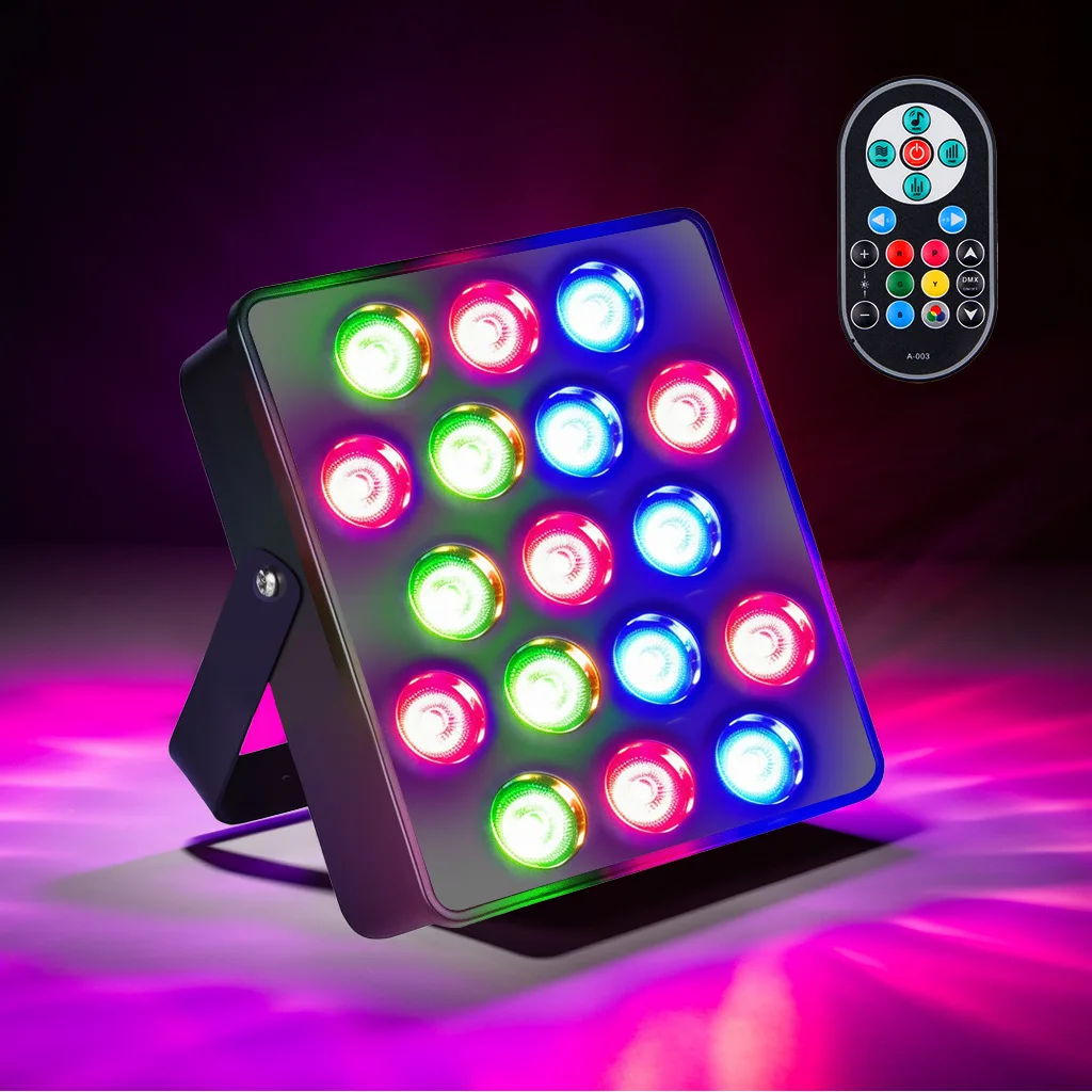 

Stage Light Disco Light RGB LED Par Light Sound Activated with Remote Control for Party Wedding Bar Stage Christmas Halloween