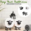 Sheep Toilet Roll Holder Funny Toilet Paper Holder Free Standing Bathroom Set Black Sheep Roll Rack Cute Bathroom Decor 2